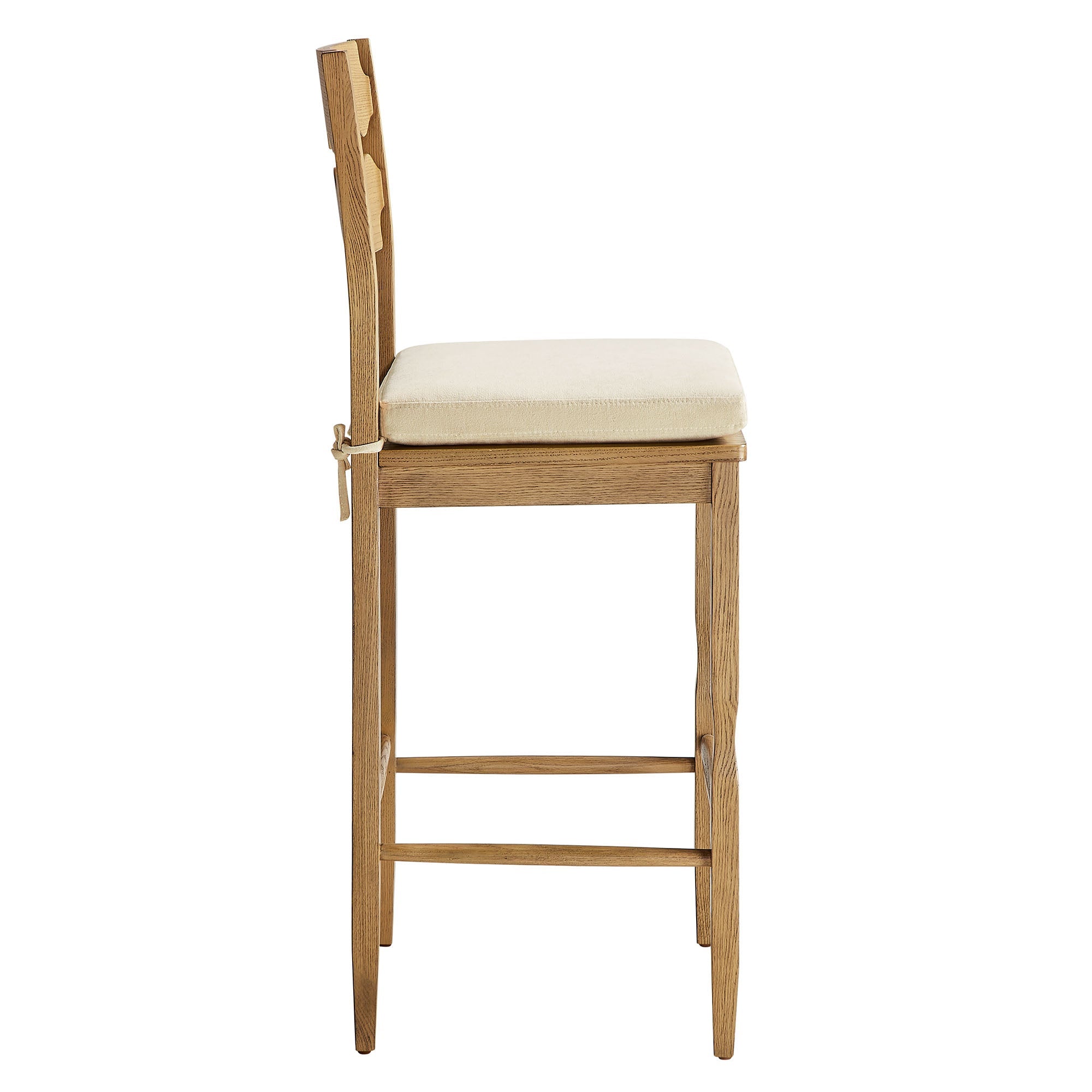 Kne Bar Stool - Weathered Oak Linen Denmark Home