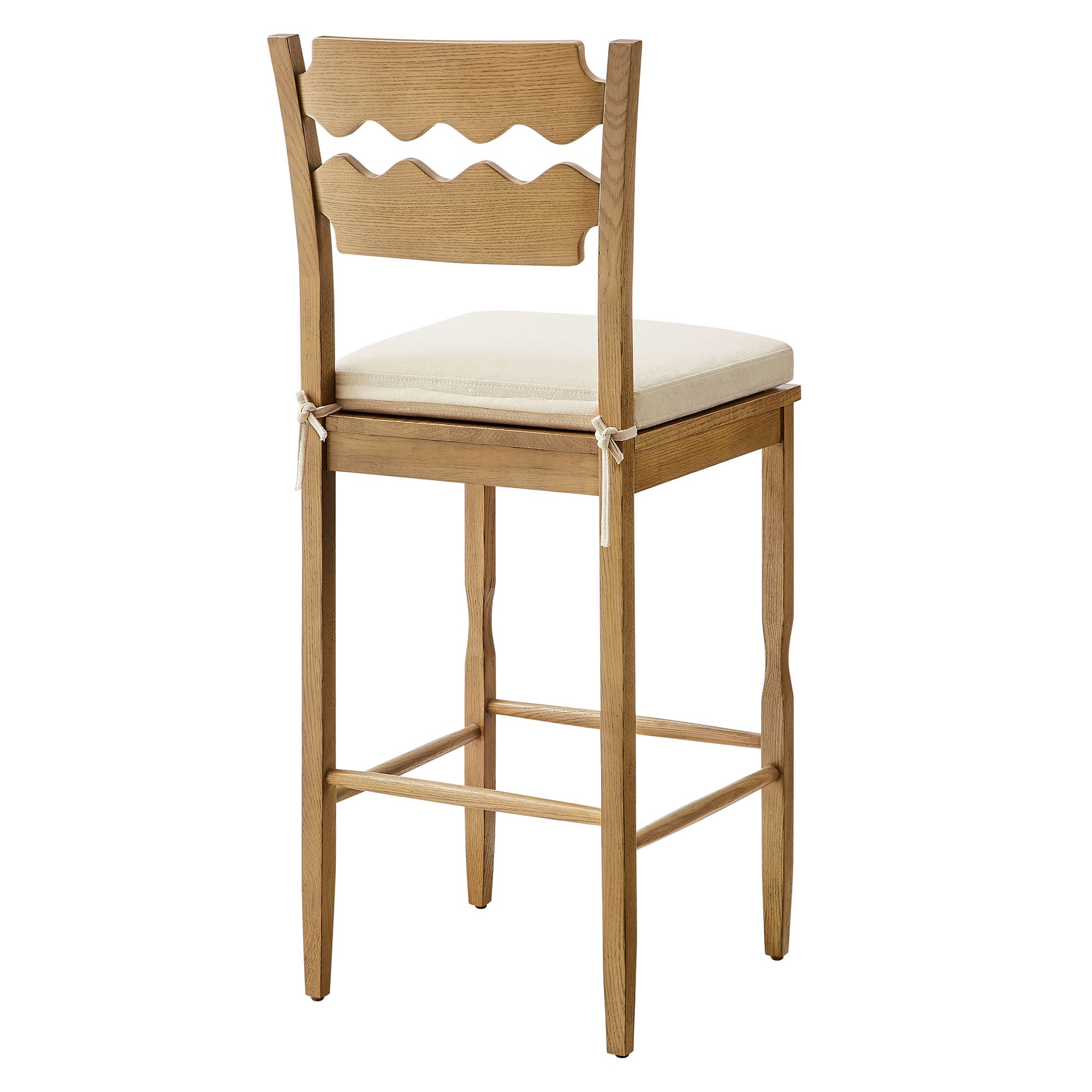 Kne Bar Stool - Weathered Oak Linen Denmark Home