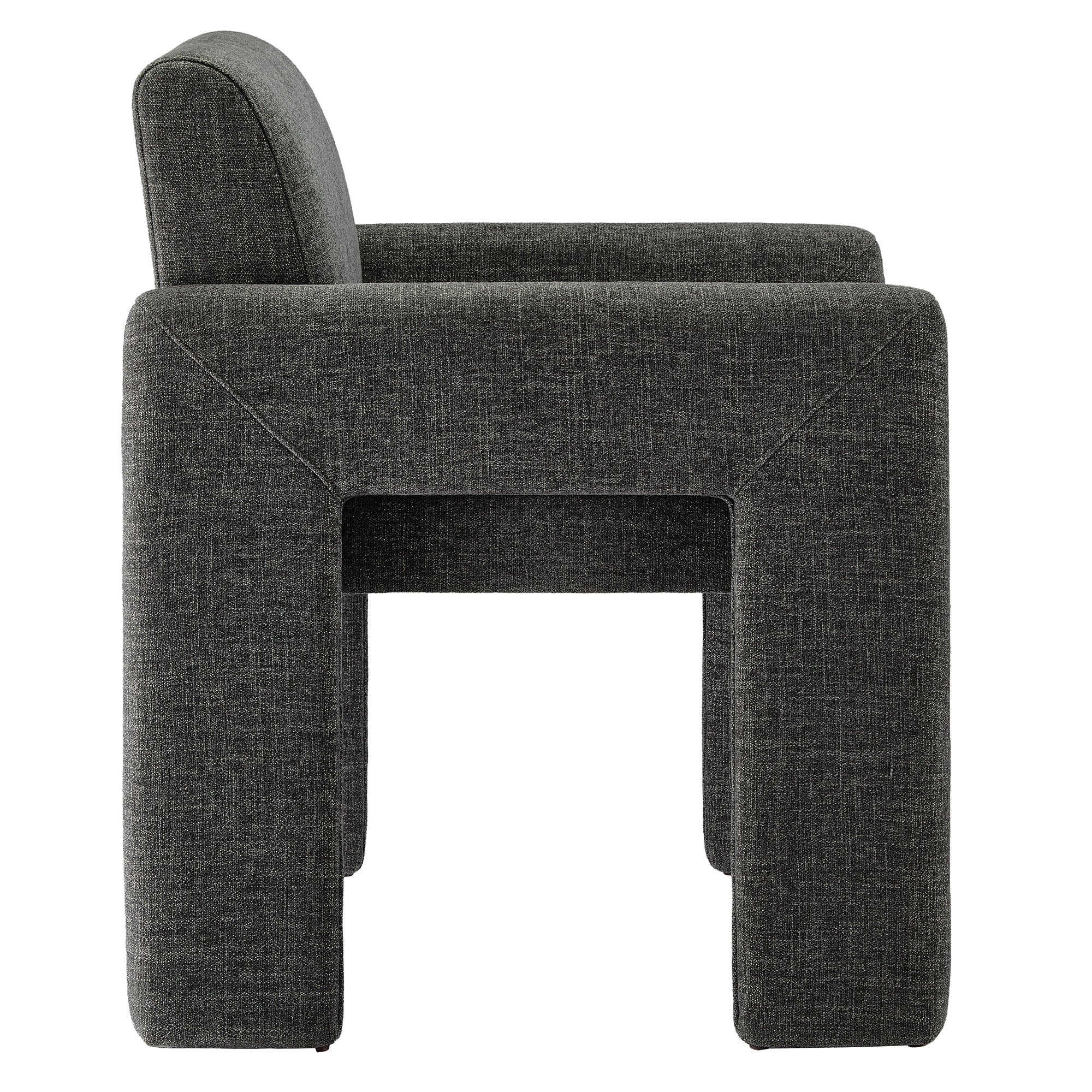 Flik Upholstered Dining Armchair - Charcoal Denmark Home