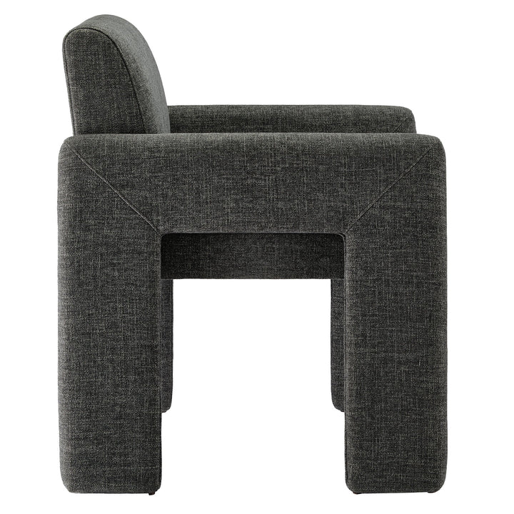Flik Upholstered Dining Armchair - Charcoal Denmark Home