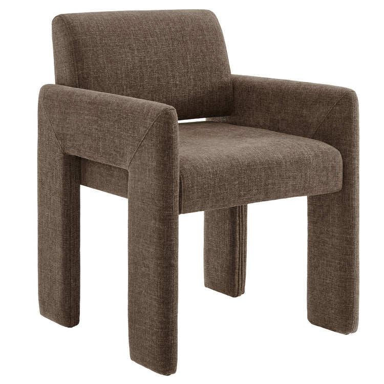 Flik Upholstered Dining Armchair - Mocha Denmark Home
