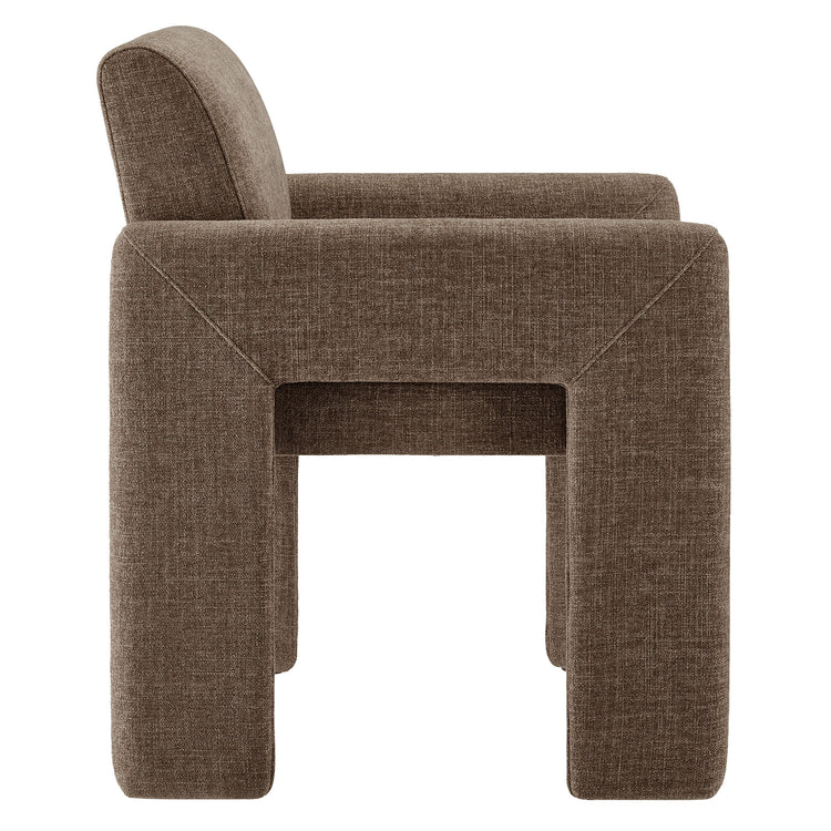 Flik Upholstered Dining Armchair - Mocha Denmark Home