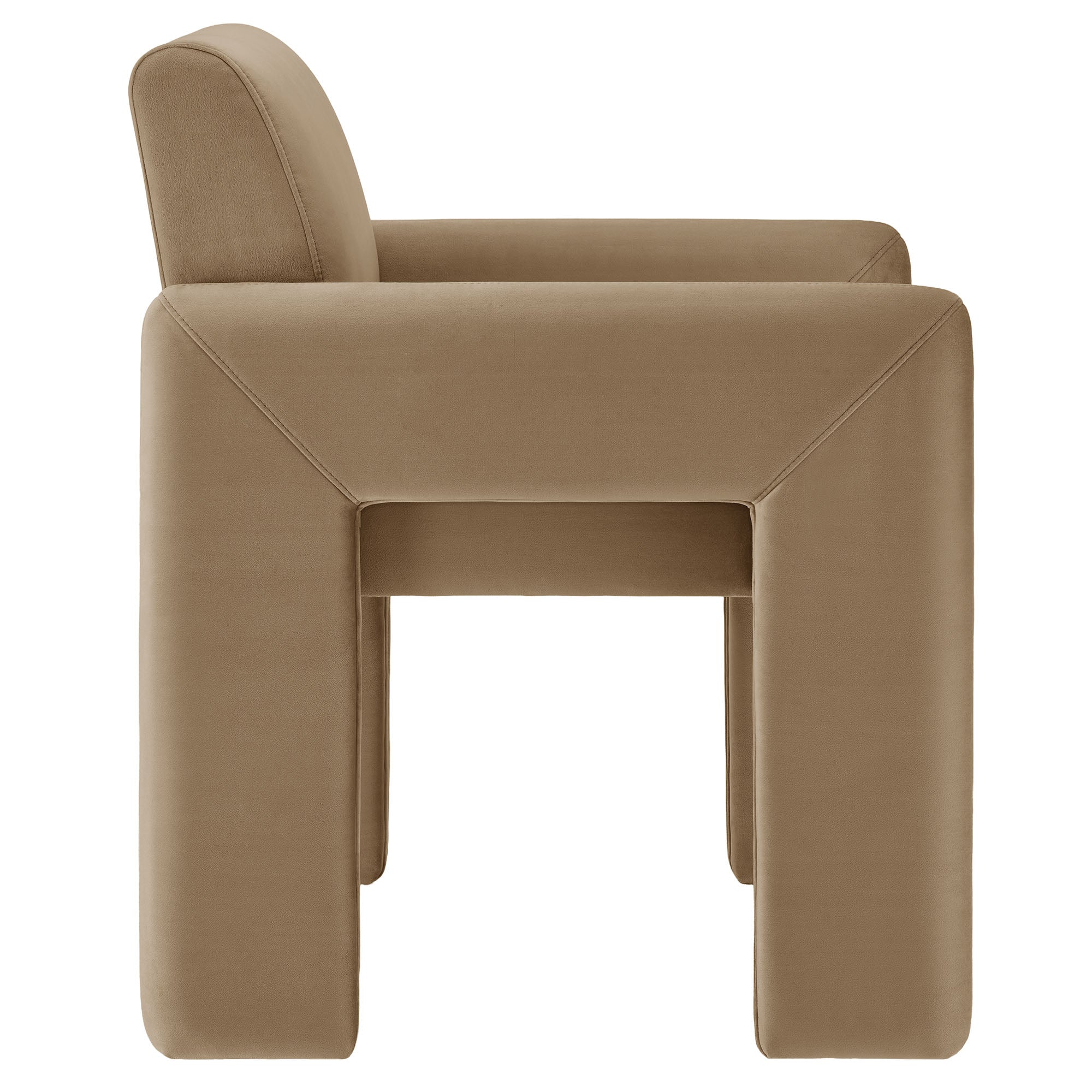 Flik Velvet Dining Armchair - Taupe Denmark Home