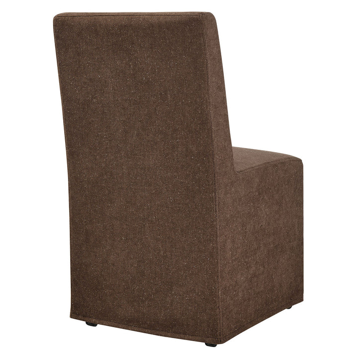 Doux Slipcovered Dining Side Chair - Cocoa Denmark Home