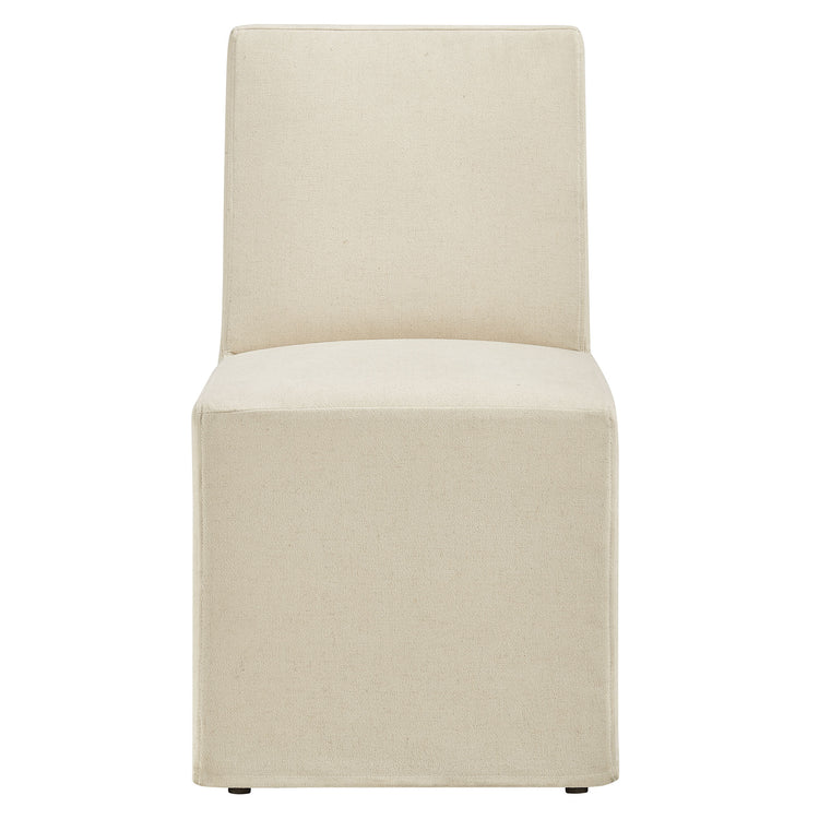 Doux Slipcovered Dining Side Chair - Linen Denmark Home