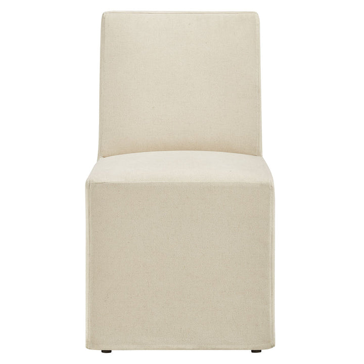 Doux Slipcovered Dining Side Chair - Linen Denmark Home