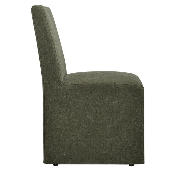 Doux Slipcovered Dining Side Chair - Sage Denmark Home