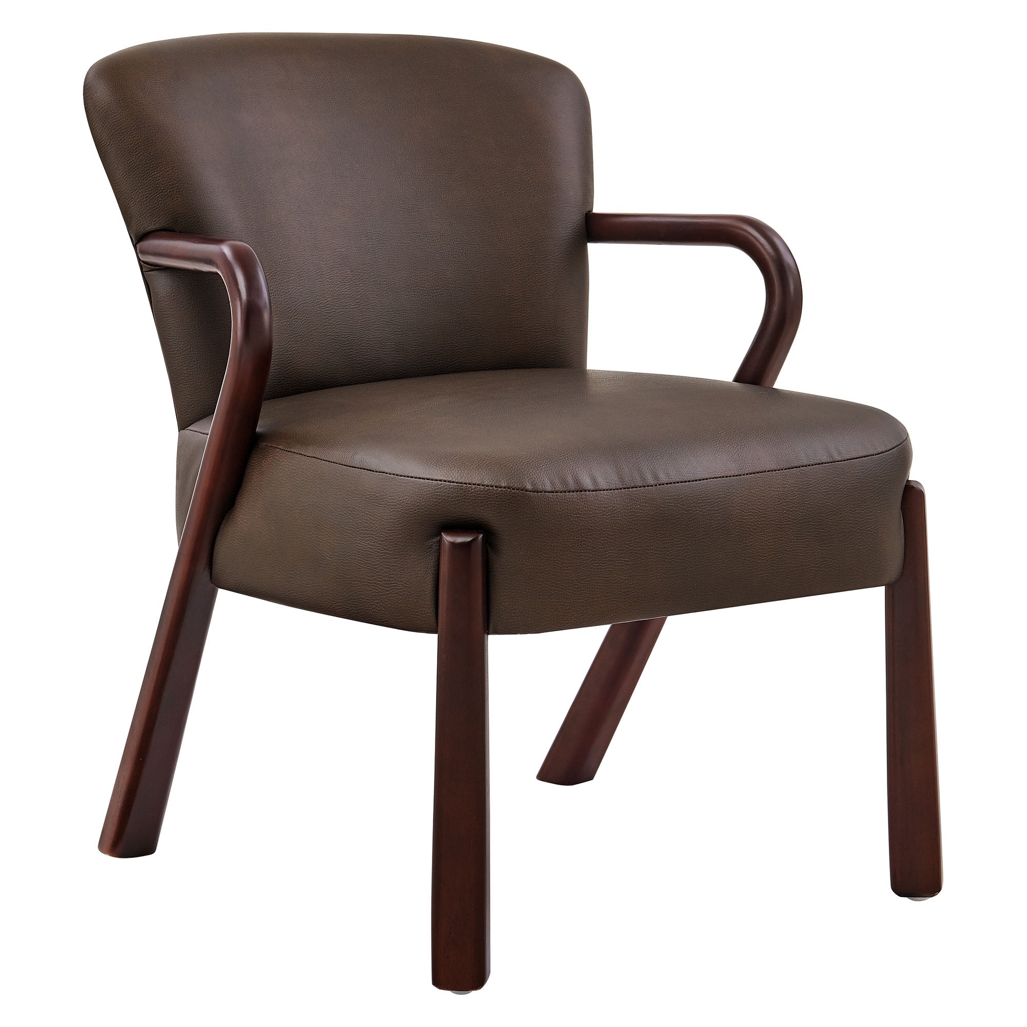 Arvion Faux Leather Accent Armchair – Espresso Denmark Home