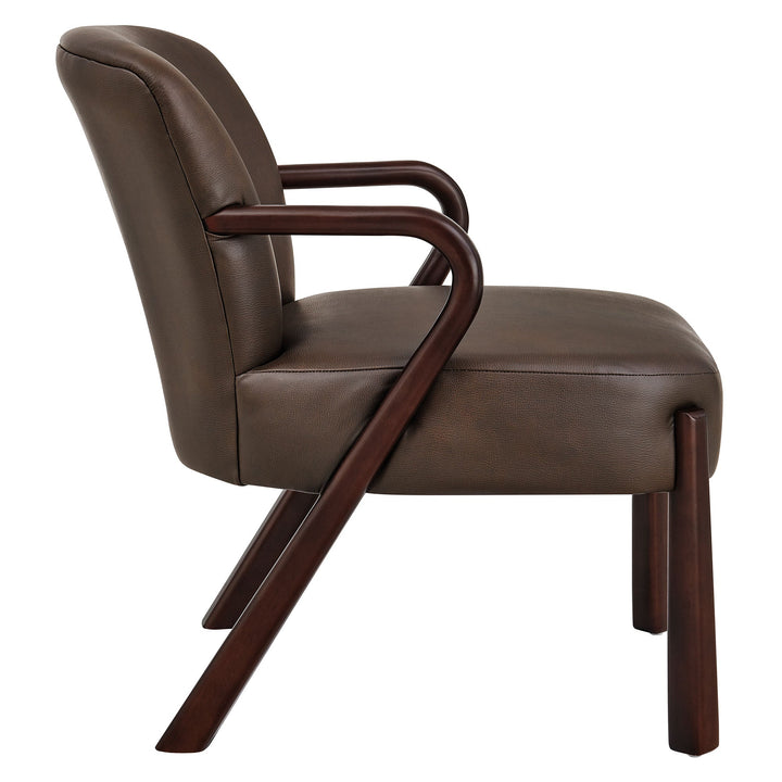 Arvion Faux Leather Accent Armchair – Espresso Denmark Home