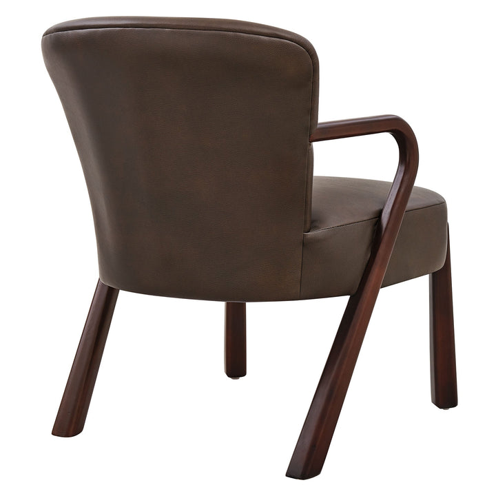 Arvion Faux Leather Accent Armchair – Espresso Denmark Home