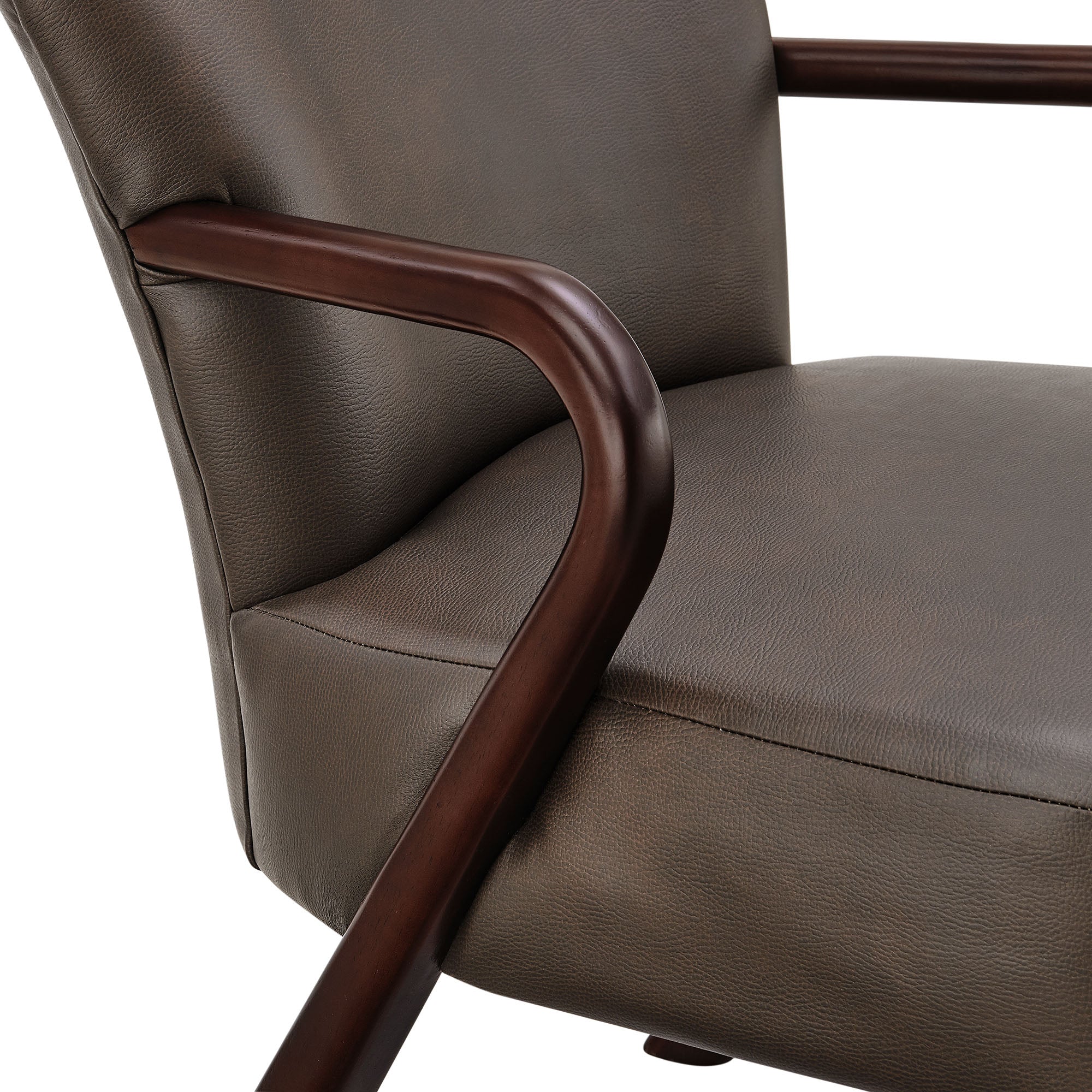 Arvion Faux Leather Accent Armchair – Espresso Denmark Home