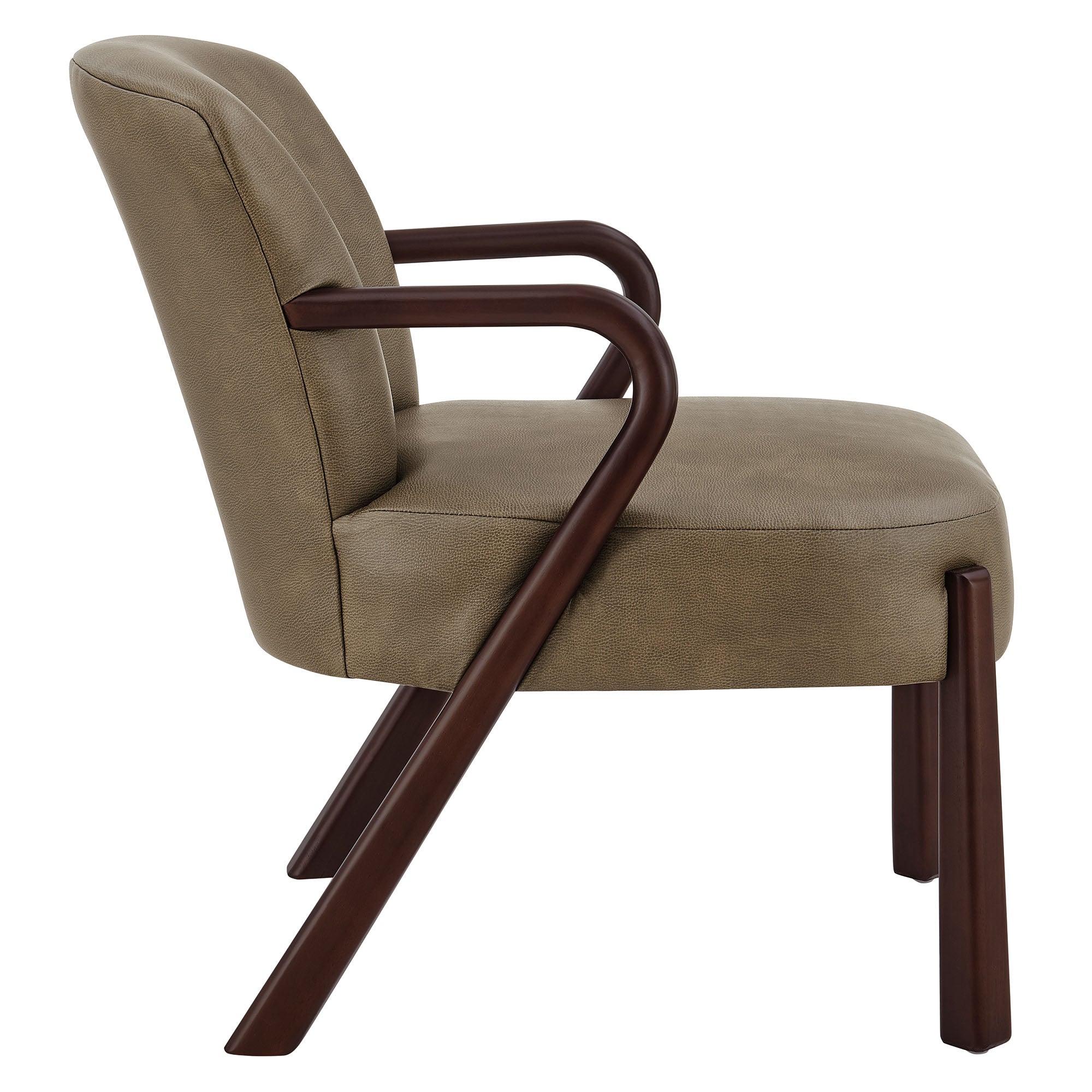 Arvion Faux Leather Accent Armchair – Mushroom Denmark Home