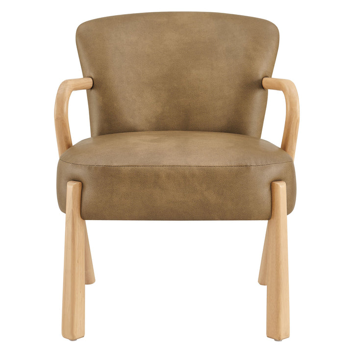 Arvion Faux Leather Accent Armchair – Toast Denmark Home