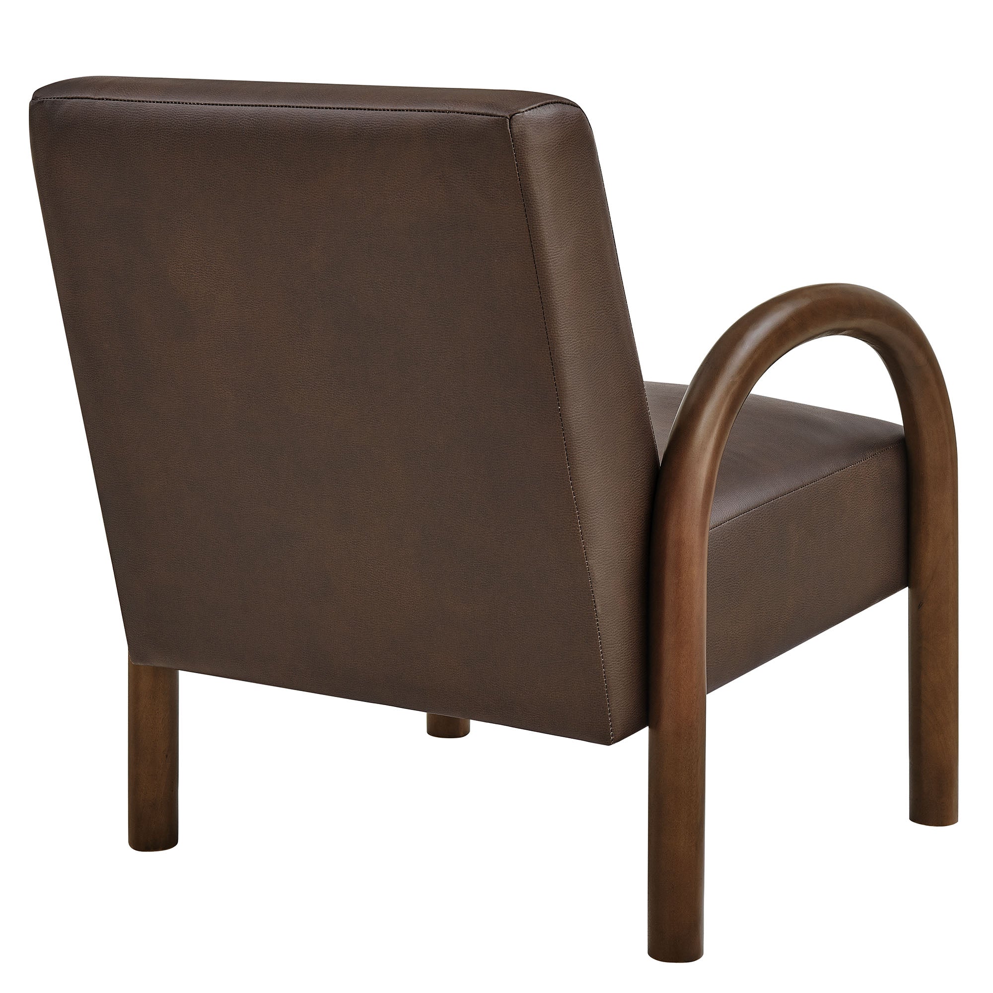 Arvion Faux Leather Accent Chair – Espresso Denmark Home