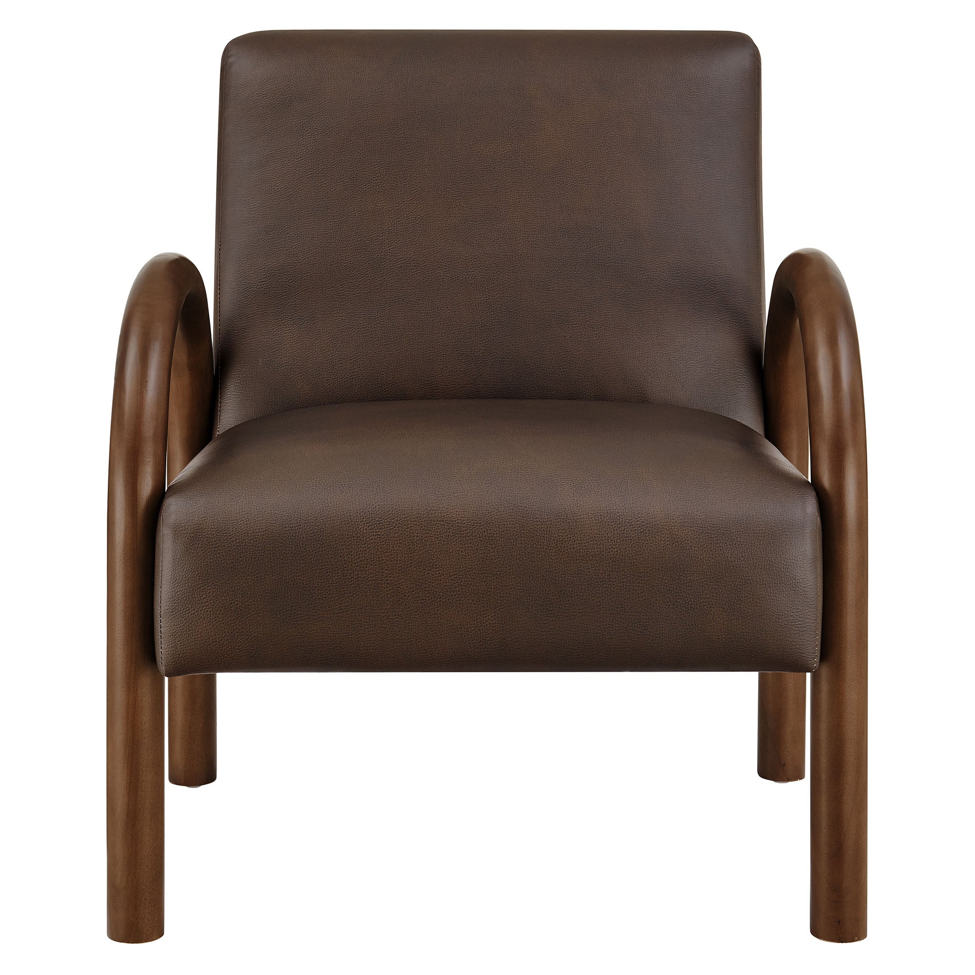 Arvion Faux Leather Accent Chair – Espresso Denmark Home