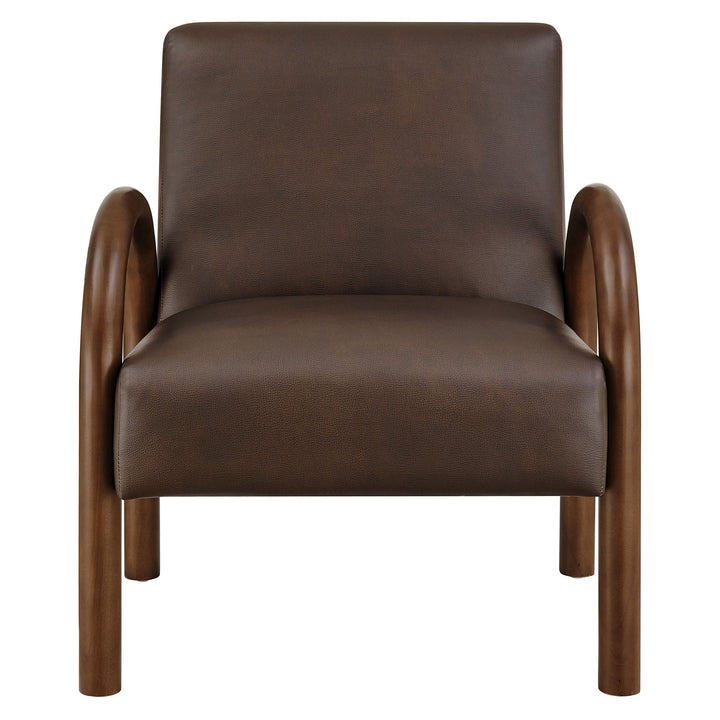 Arvion Faux Leather Accent Chair – Espresso Denmark Home