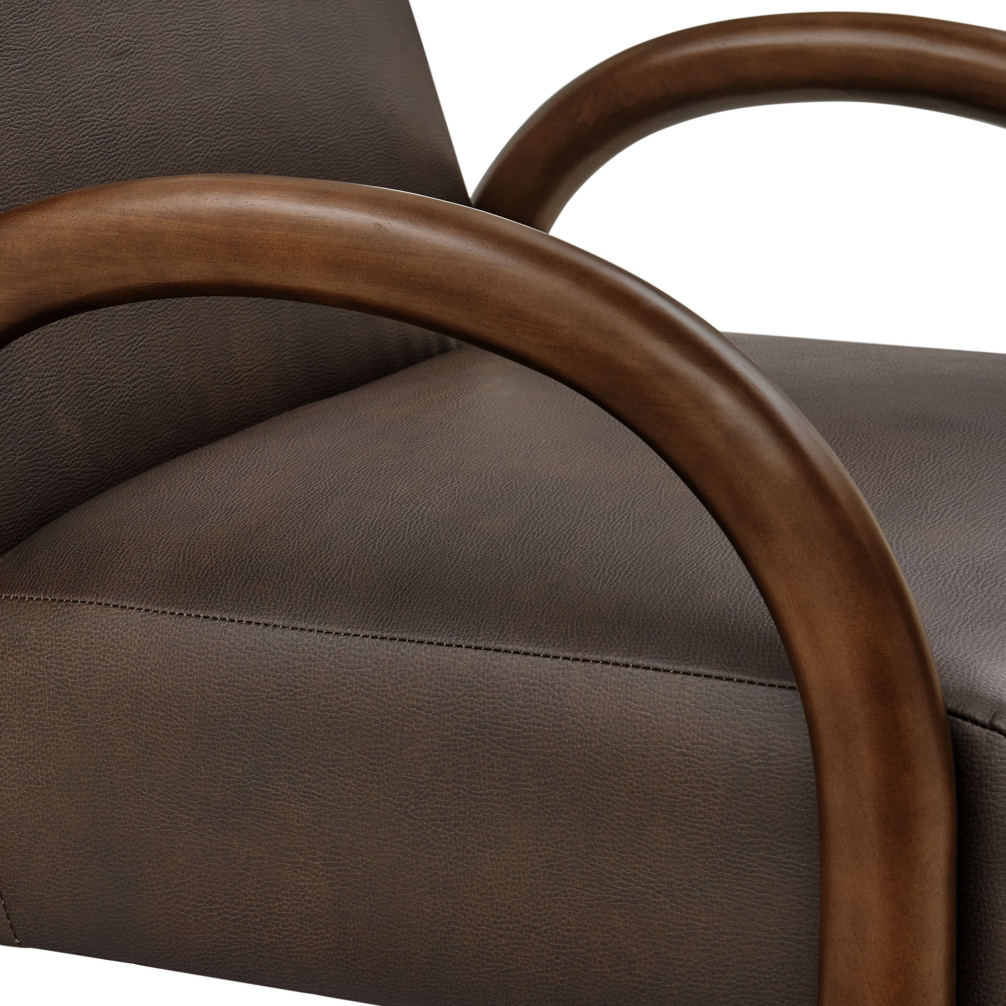 Arvion Faux Leather Accent Chair – Espresso Denmark Home