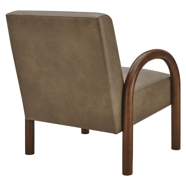 Arvion Faux Leather Accent Chair – Mushroom Denmark Home