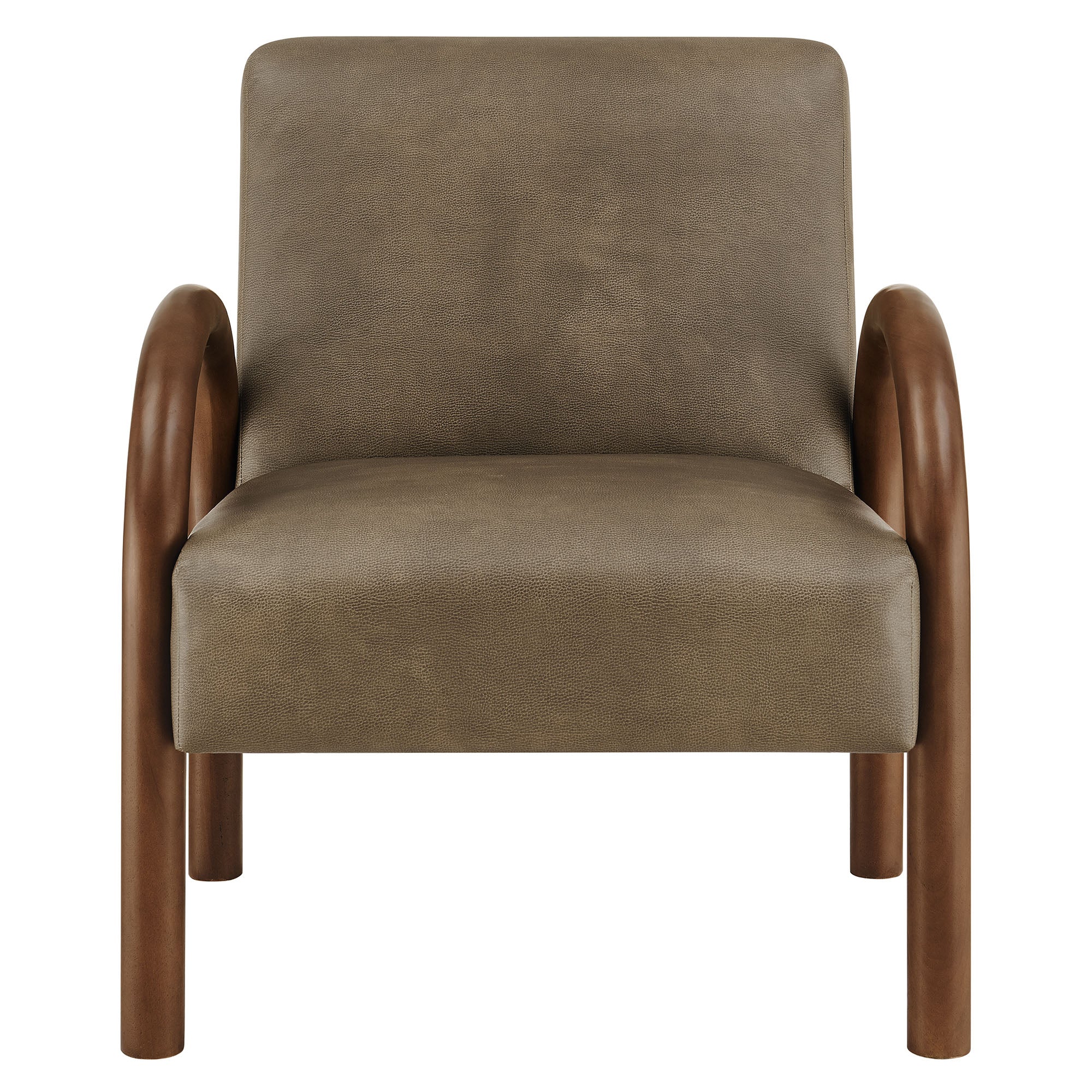 Arvion Faux Leather Accent Chair – Mushroom Denmark Home