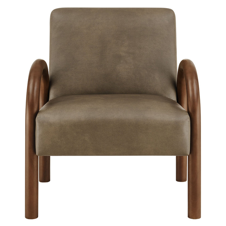 Arvion Faux Leather Accent Chair – Mushroom Denmark Home