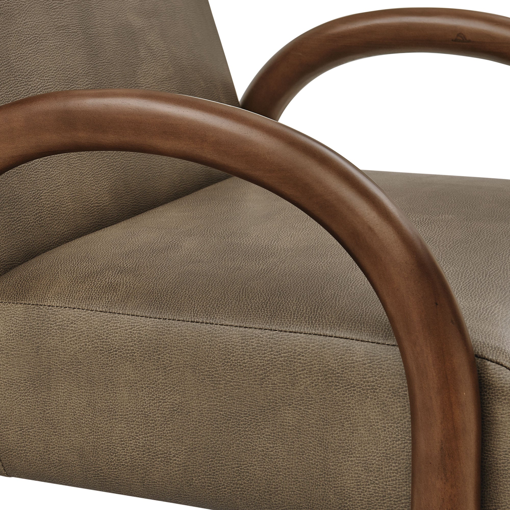 Arvion Faux Leather Accent Chair – Mushroom Denmark Home