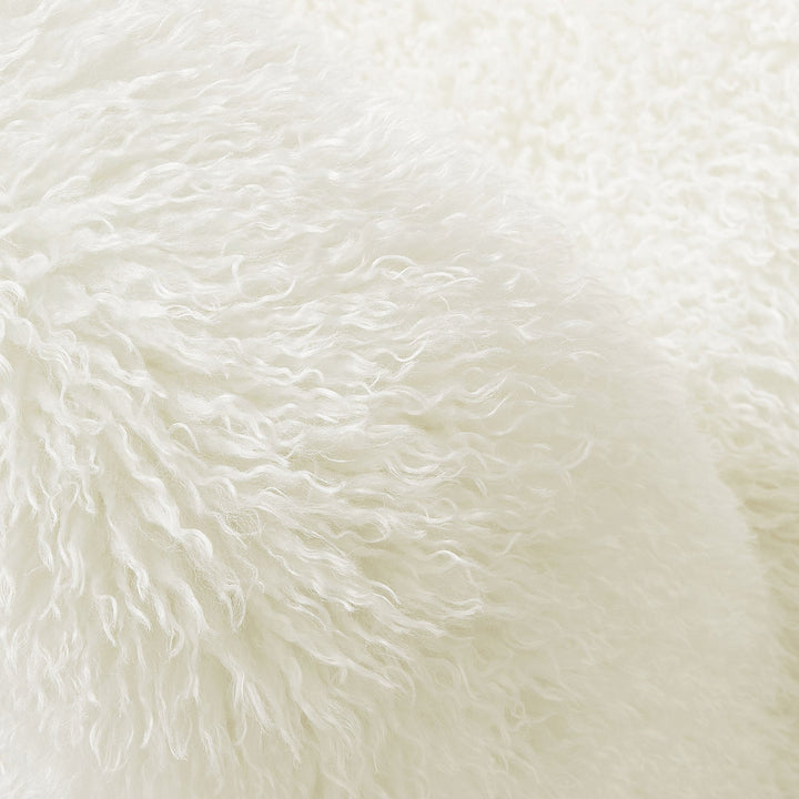 Fir Faux Fur Accent Chair – White Denmark Home