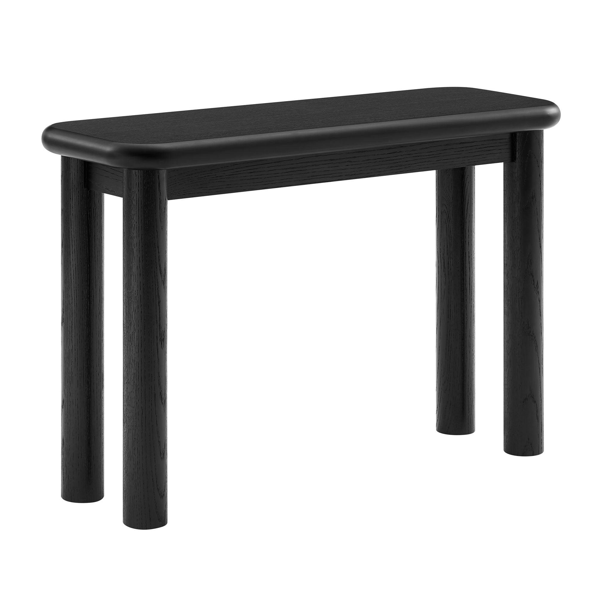 Elvar Oak Wood Console Table - Black Denmark Home