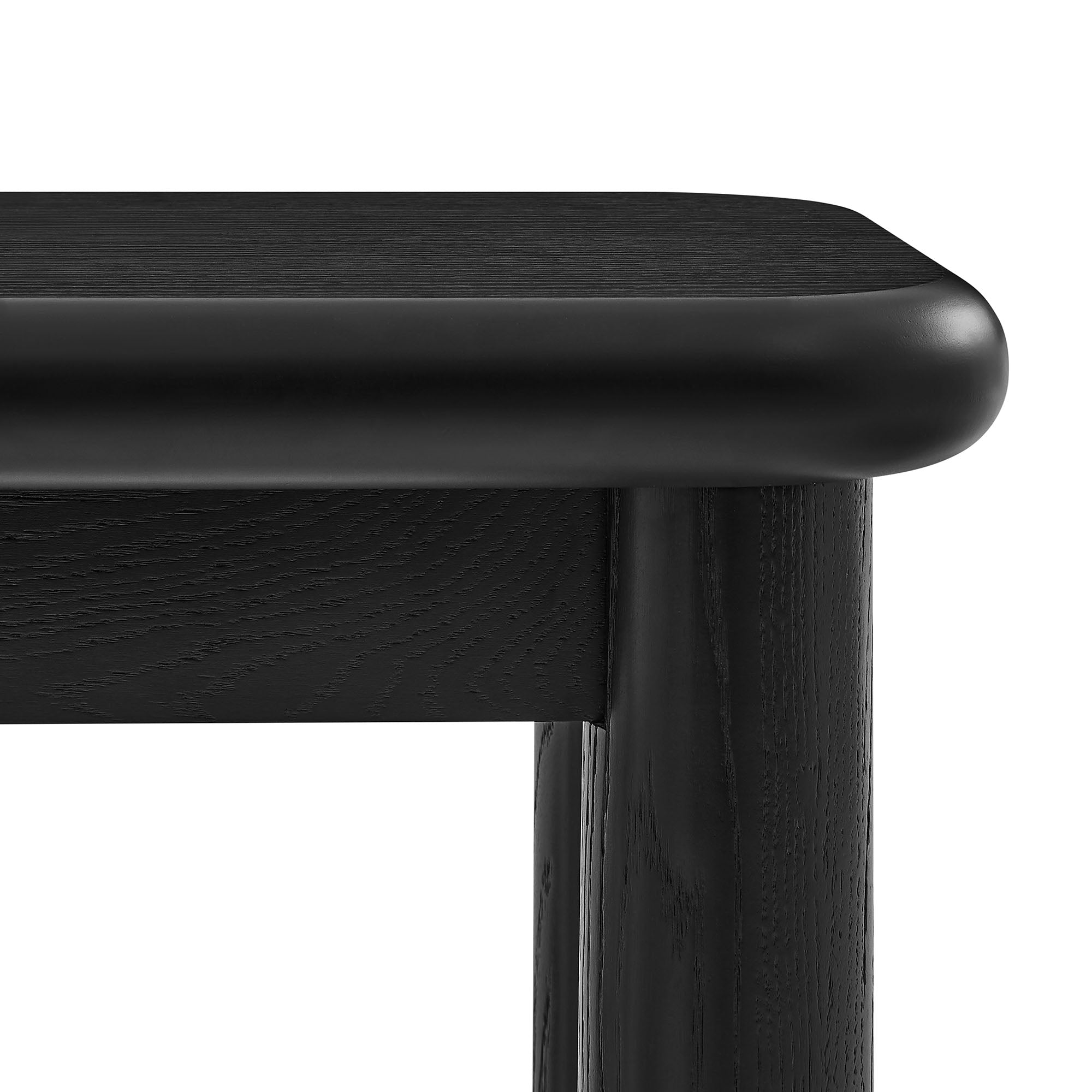 Elvar Oak Wood Console Table - Black Denmark Home