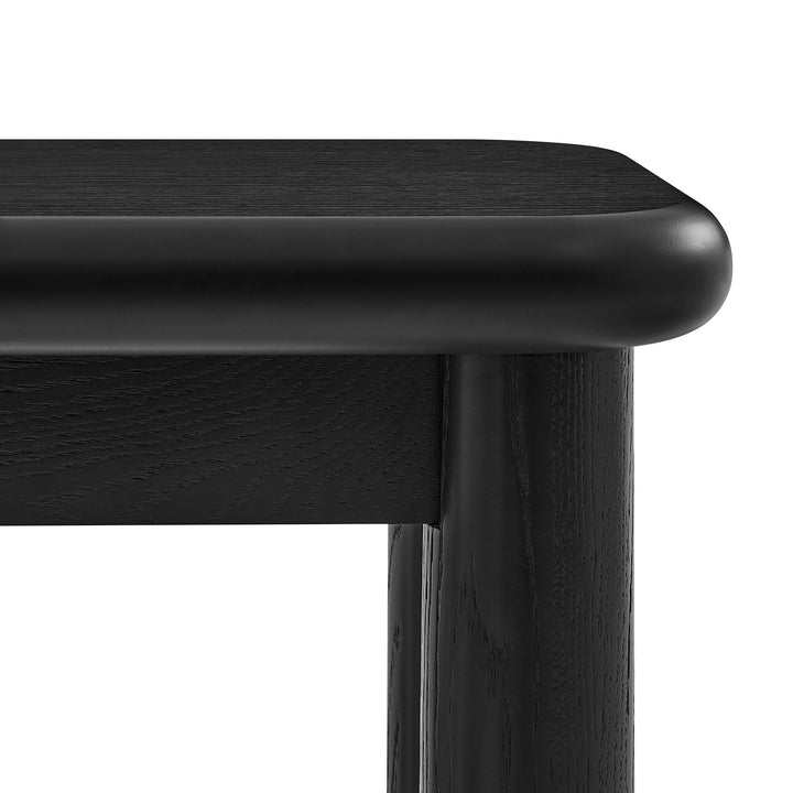 Elvar Oak Wood Console Table - Black Denmark Home