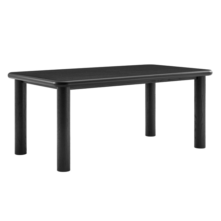 Elvar 72" Rectangular Oak Wood Dining Table - Black Denmark Home