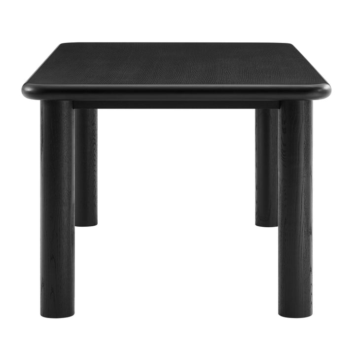 Elvar 72" Rectangular Oak Wood Dining Table - Black Denmark Home