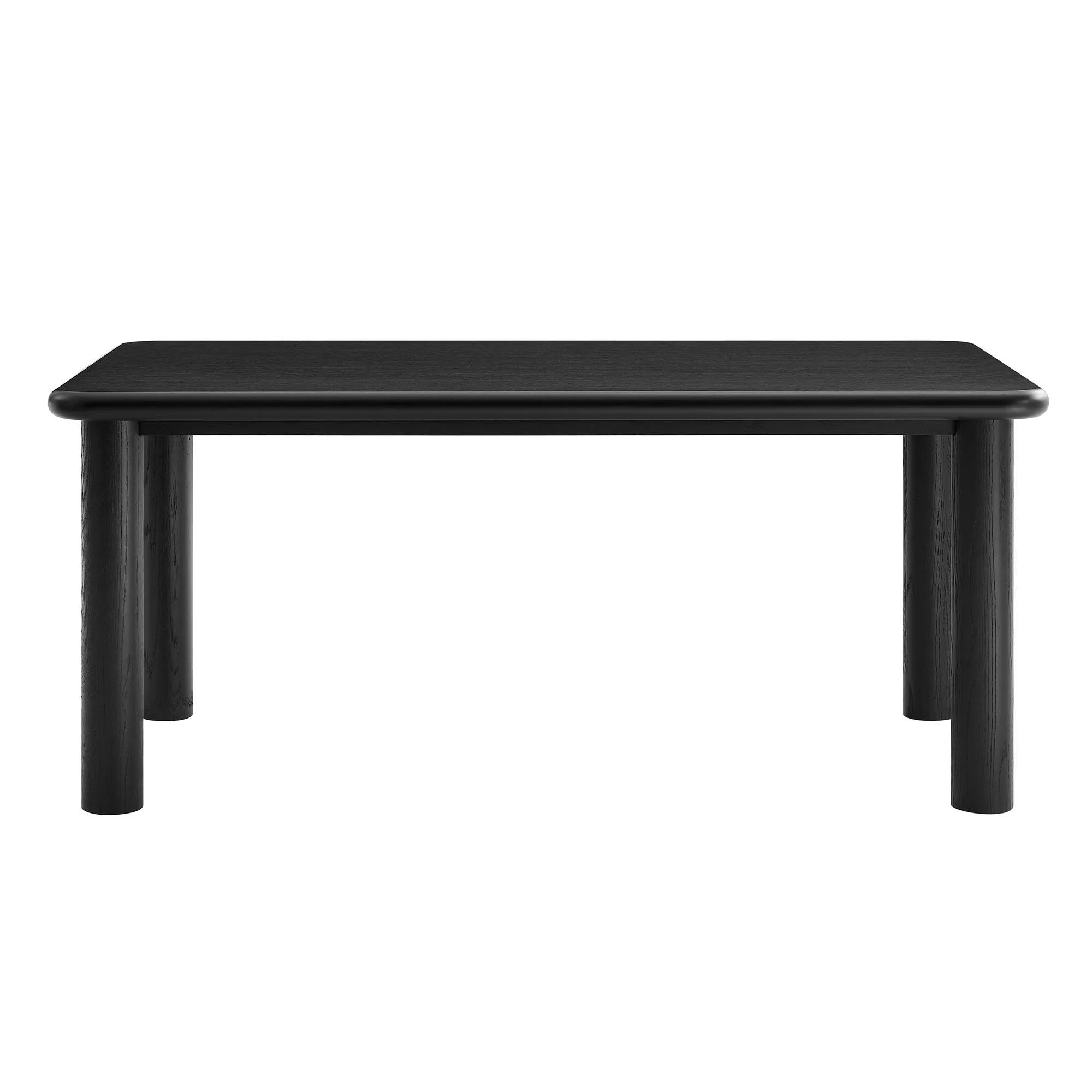 Elvar 72" Rectangular Wood Dining Table - Black Denmark Home