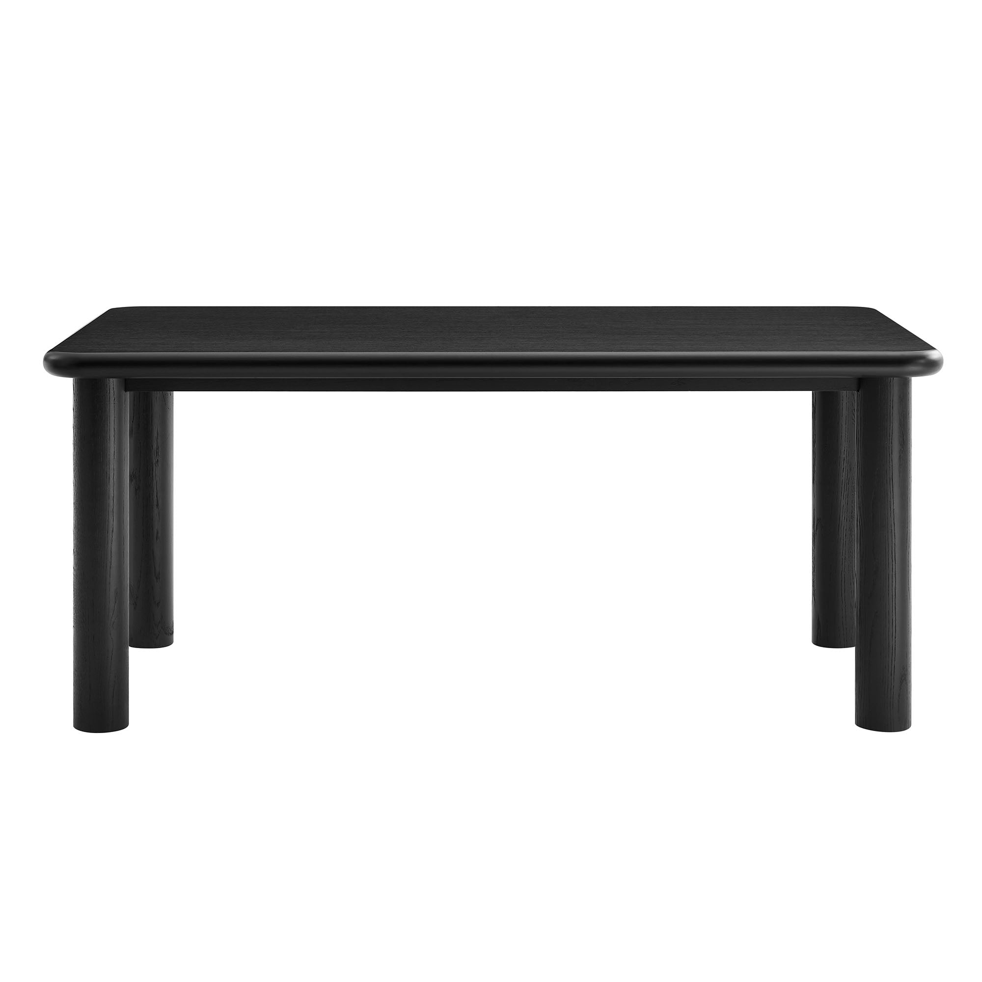 Elvar 72" Rectangular Oak Wood Dining Table - Black Denmark Home