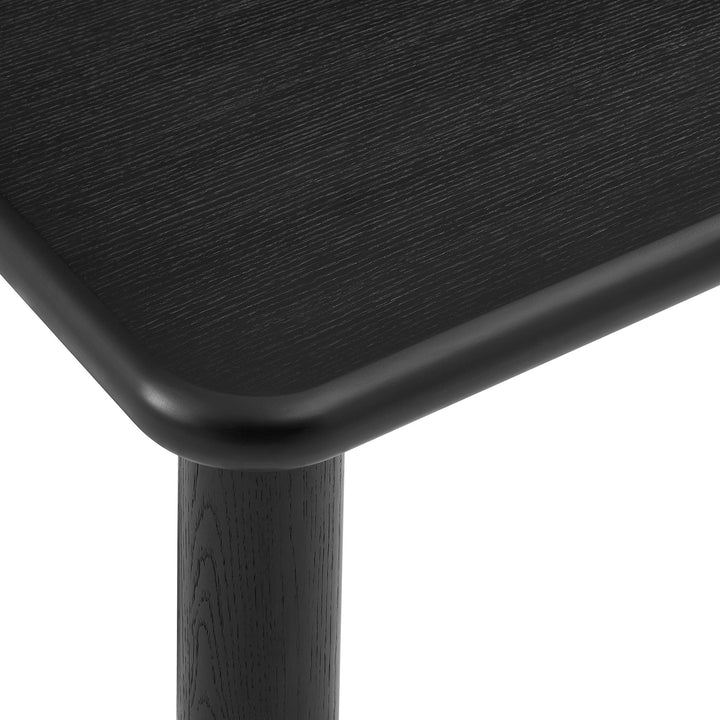 Elvar 72" Rectangular Oak Wood Dining Table - Black Denmark Home