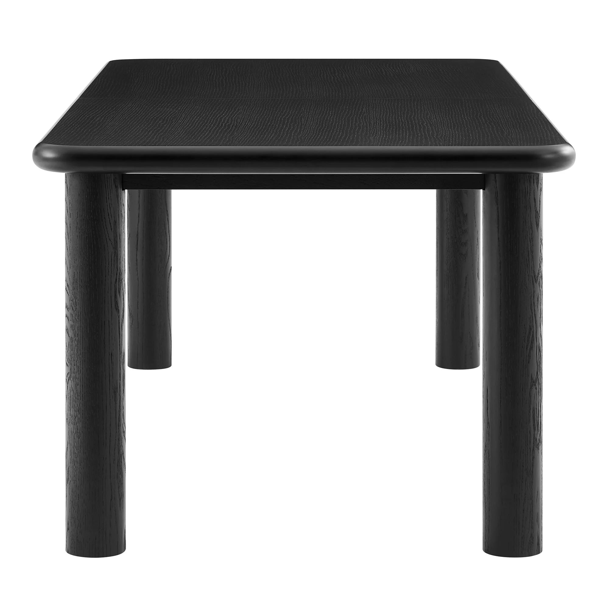 Elvar 86"–105" Extendable Rectangular Oak Wood Dining Table - Black Denmark Home