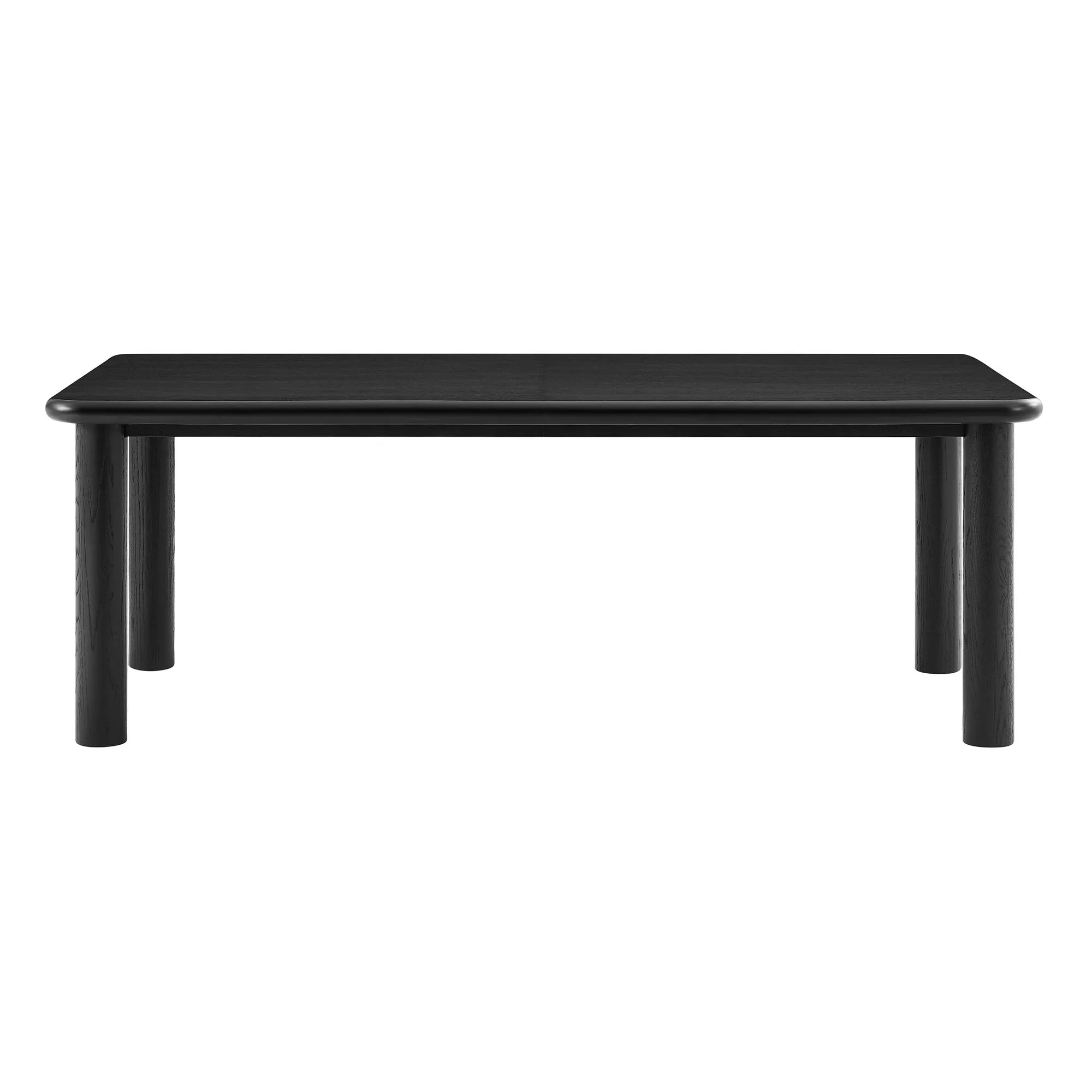 Elvar 86"–105" Extendable Rectangular Oak Wood Dining Table - Black Denmark Home