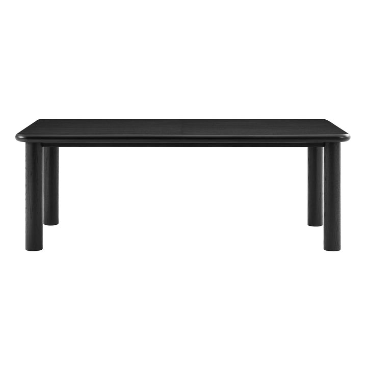 Elvar 86"–105" Extendable Rectangular Oak Wood Dining Table - Black Denmark Home