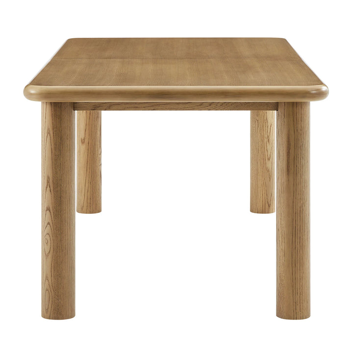 Elvar 86"–105" Extendable Rectangular Oak Wood Dining Table - Weathered Oak Denmark Home