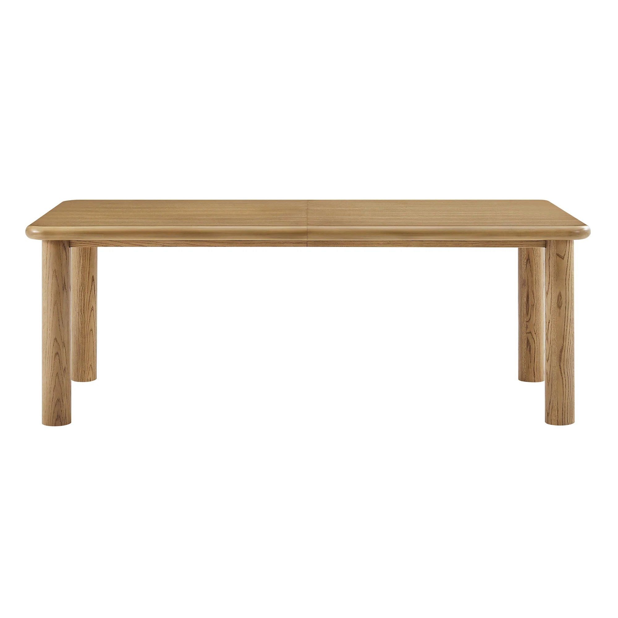 Elvar 86"–105" Extendable Rectangular Oak Wood Dining Table - Weathered Oak Denmark Home