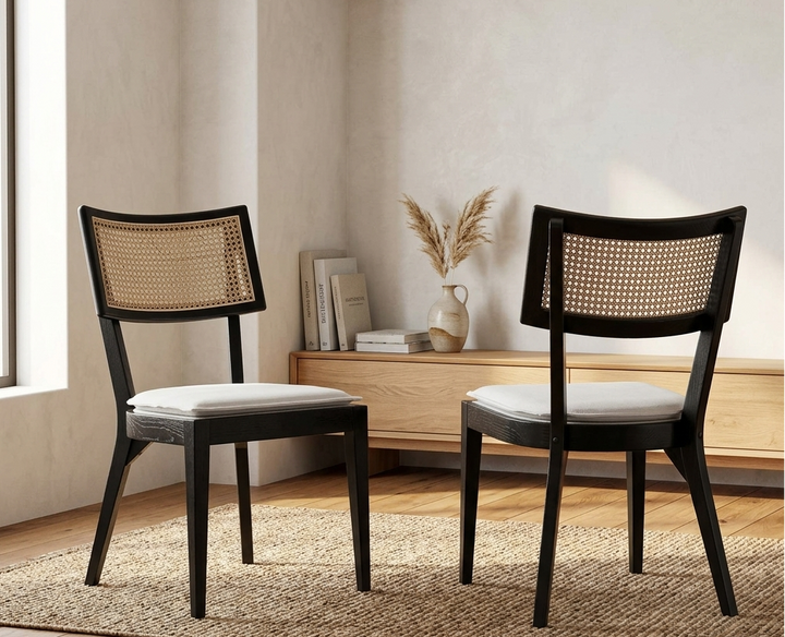 Fernholt Dining Chair Set - Black White Denmark Home