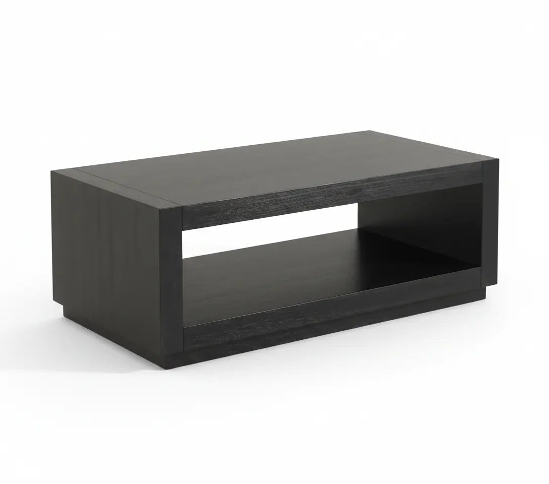 Solen Coffee Table – Black Oak with Open Shelf Denmark Home