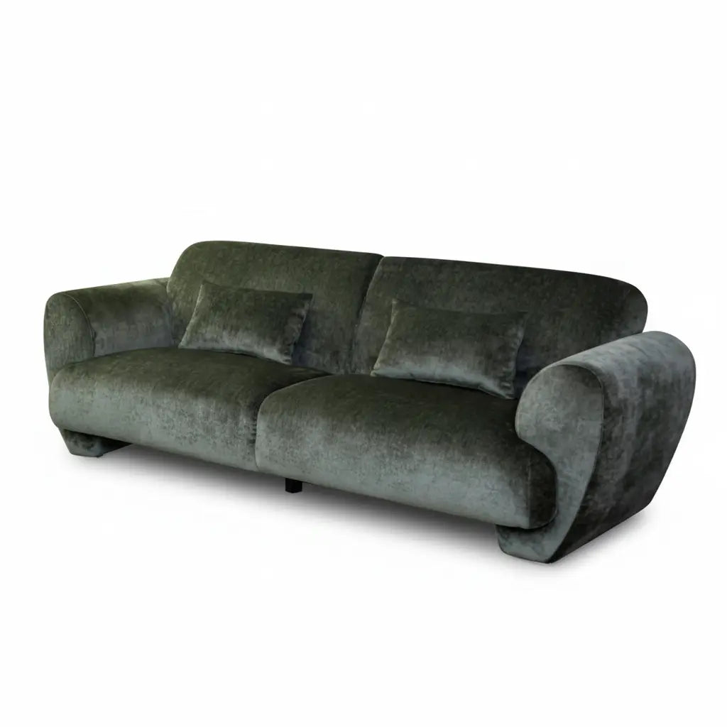 Kestrel Sofa – Olive Green Chenille with Tight Back and Seat Denmark Home