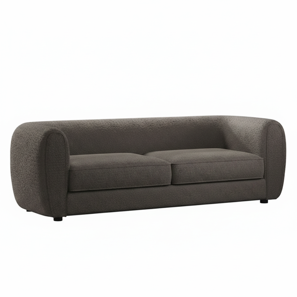 Fold Sofa – Charcoal Gray Bouclé