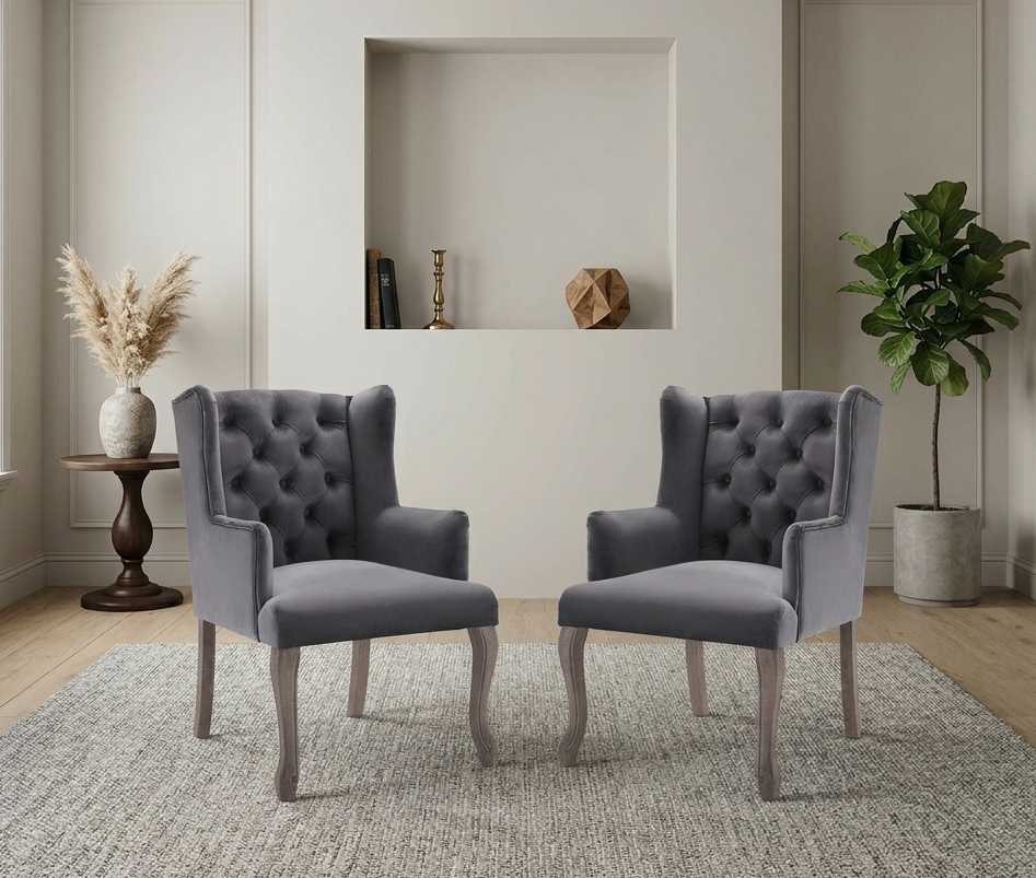 Montclair Dining Armchair Set  - Gray Denmark Home