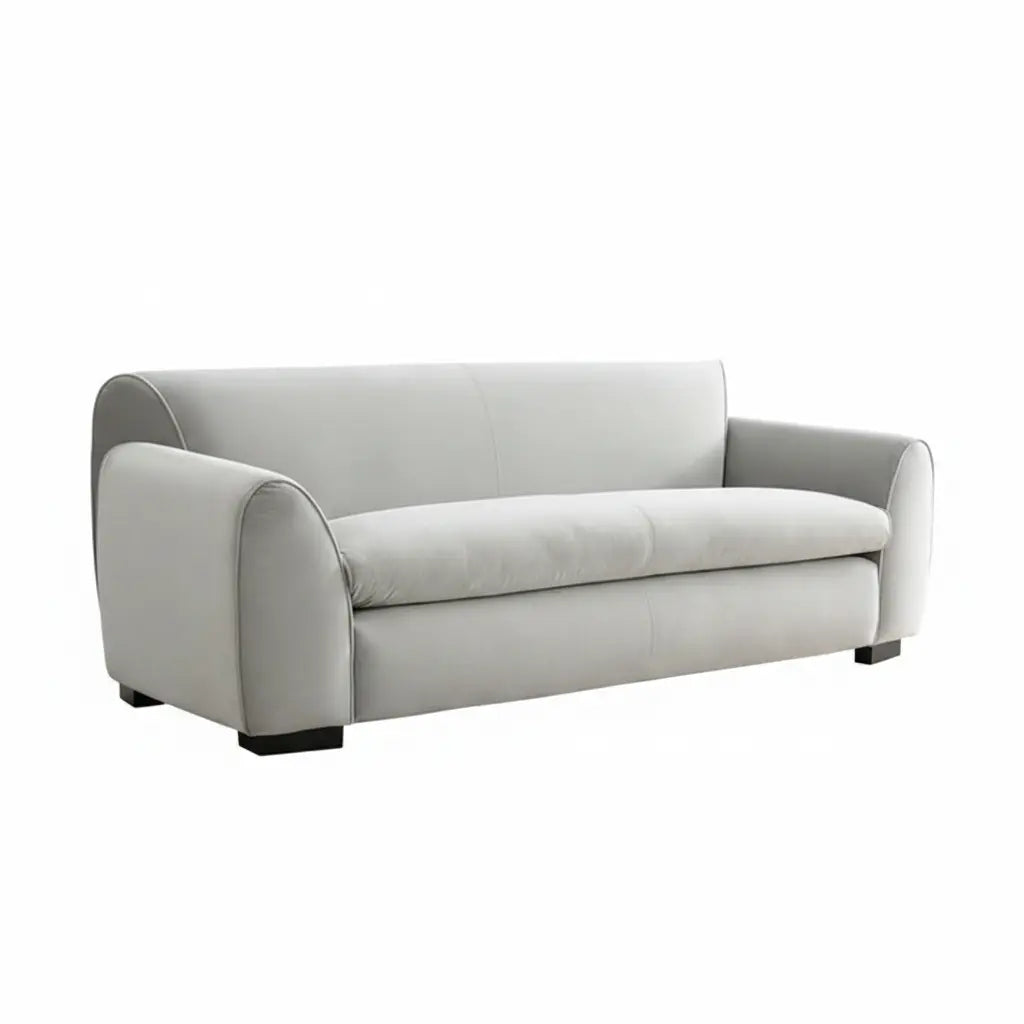 Ayla Sofa – Light Gray Velvet with Bench Seat Denmark Home