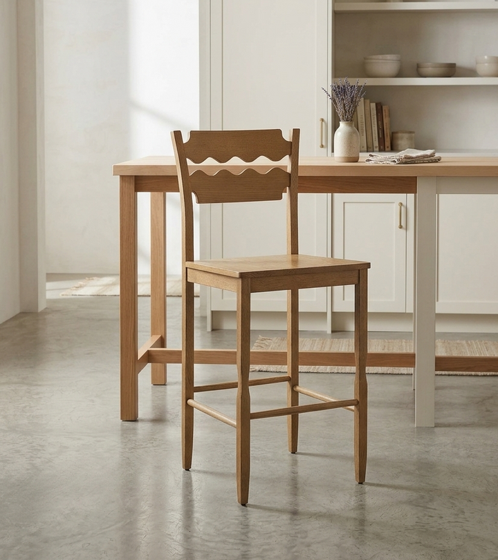 Kne Bar Stool - Weathered Oak Denmark Home