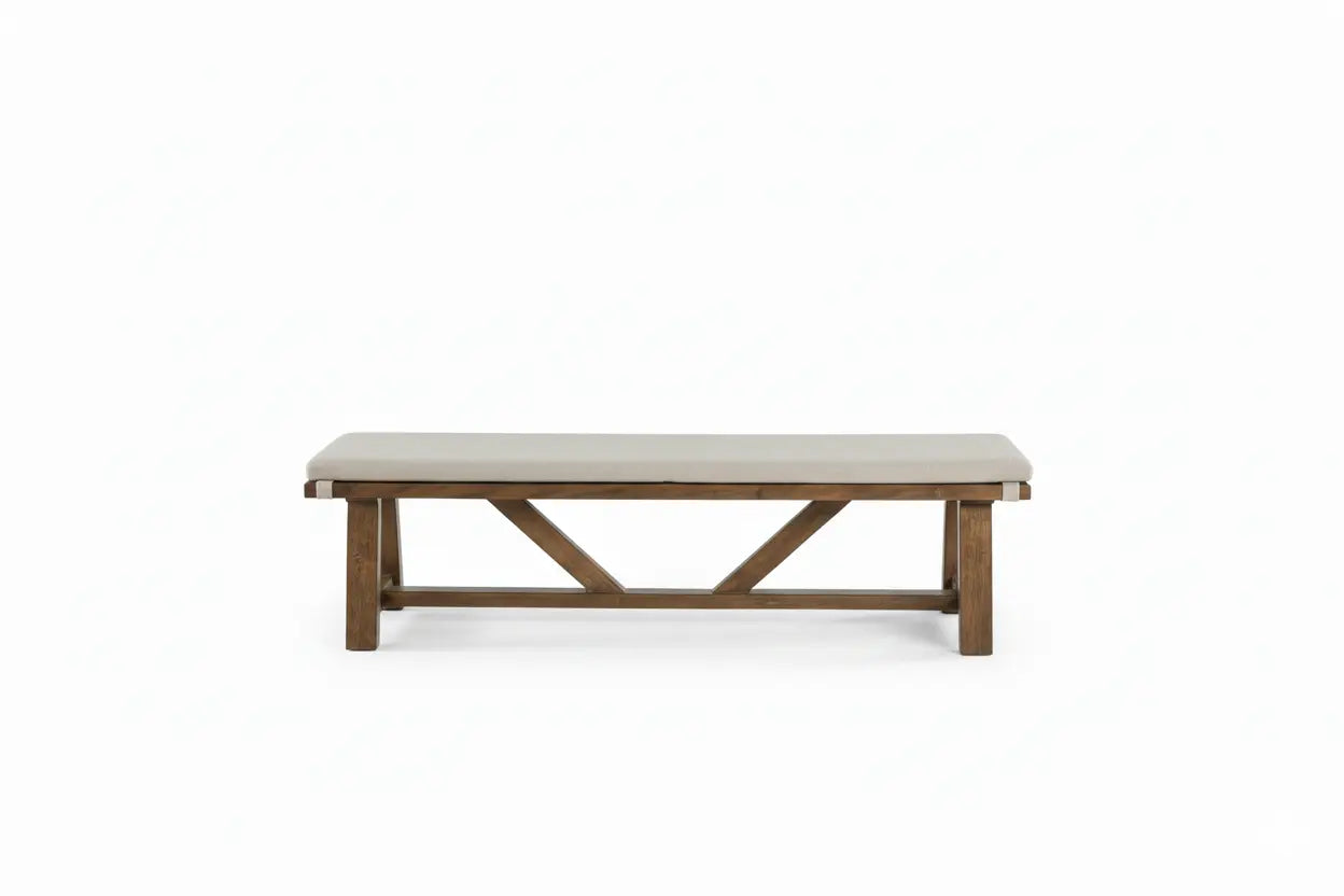 Rune Dining Bench with Upholstered Cushion Denmark Home