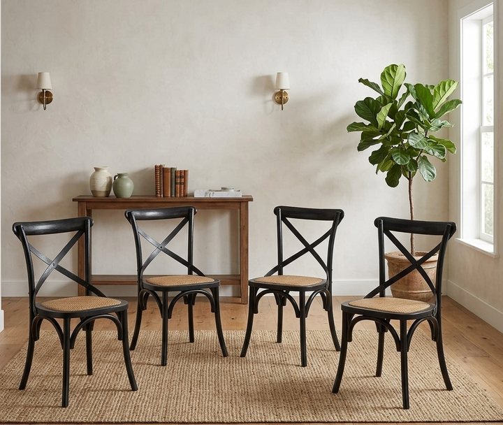 Bramwell Rattan Dining Chair - Black Denmark Home