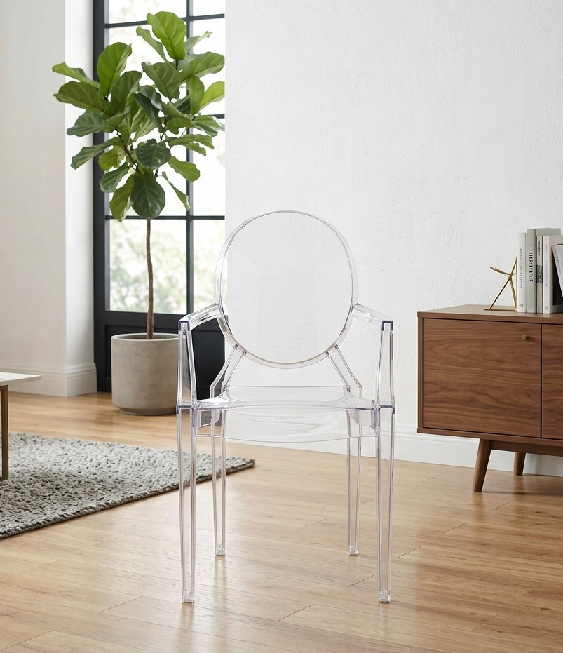 Lucien Arm Dining Chair - Clear Denmark Home
