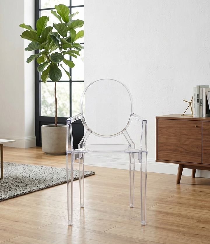 Lucien Arm Dining Chair - Clear Denmark Home